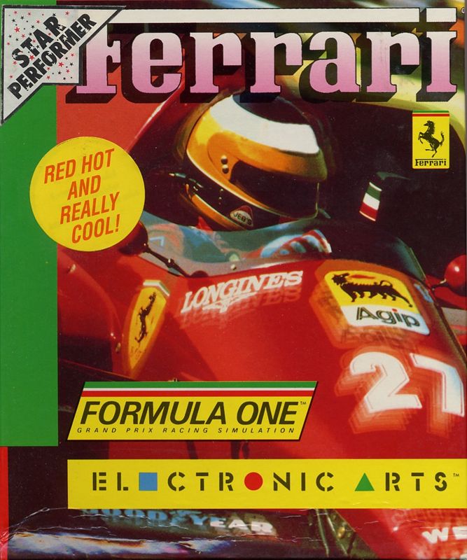Ferrari Formula One box art for Commodore 64